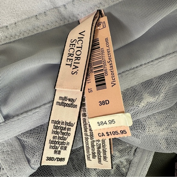 Victoria's Secret Light Purple Lace Bra with Underwire Support NWT 38D - Picture 3 of 4